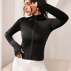 Seamless Women's Sports Jacket Slim Fit Stretchy Comfort Long Sleeve