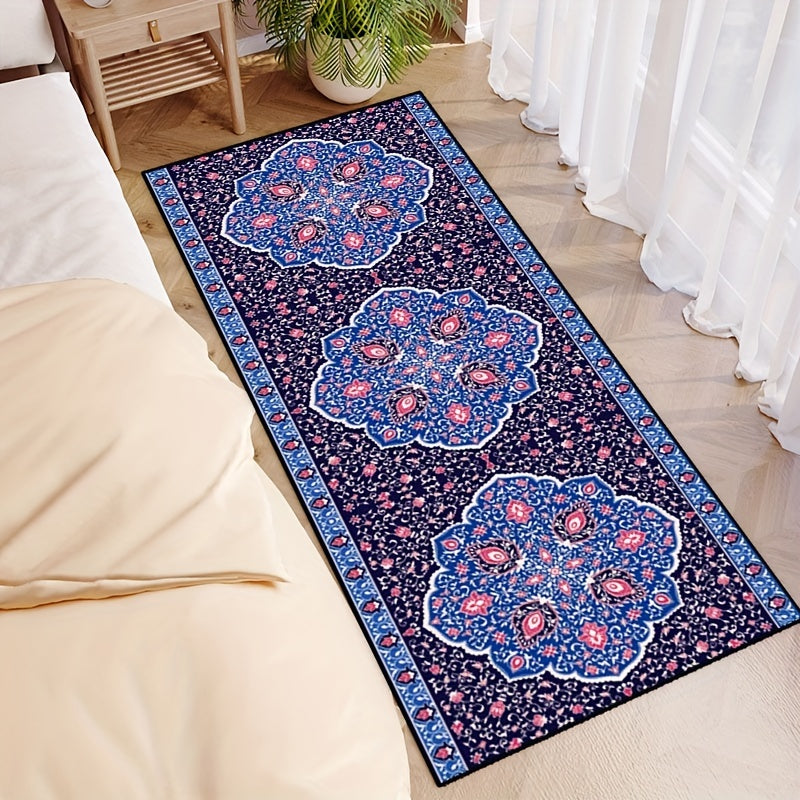 Bohemian Vintage Hallway Rug Moroccan Style Kitchen Mat