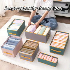 1pc Storage Box Fabric PP Board Divided Grid Finishing Bag Clothes Basket