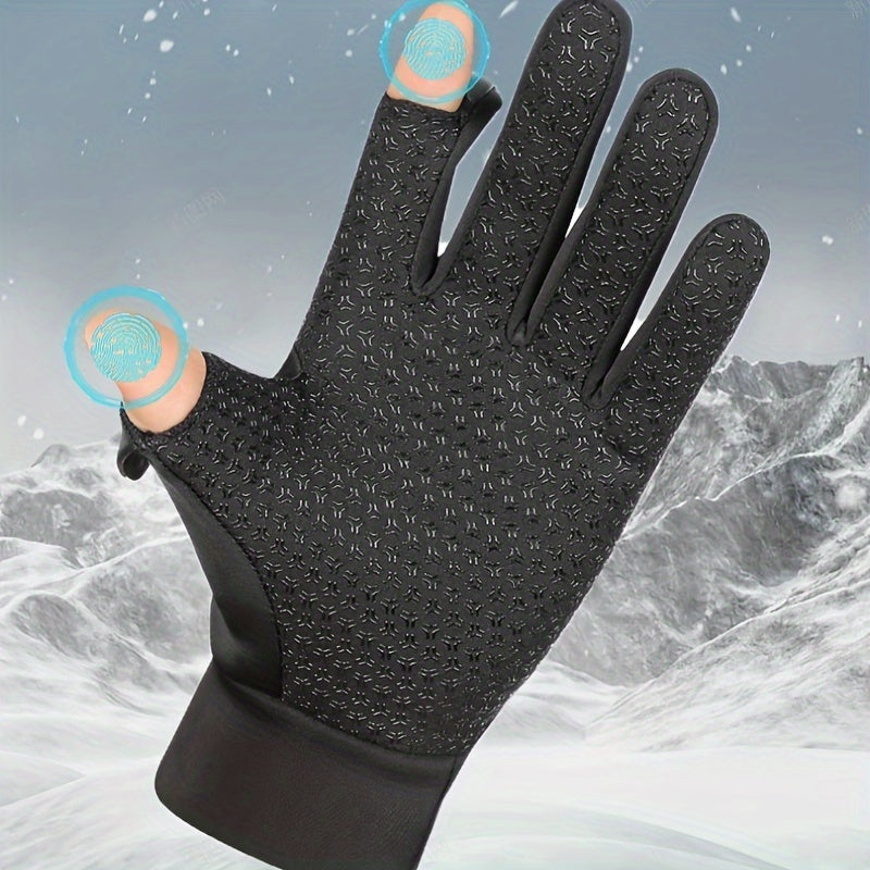Winter Warm Touch Screen Gloves Anti Slip Cycling Gloves