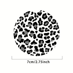 2pcs Rubber Coaster Car Coasters Leopard Print Absorbent Drink Cup Holder