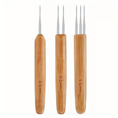 2pcs 3pcs Dreadlocks Crochet Hooks Bamboo Handle Crochet Needle