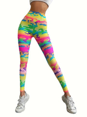 Leopard Print High Waist Tummy Control Fitness Pants