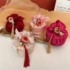 1pc Wedding Bridal Gift Silk Satin Candy Box Bridesmaid Gift