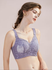 Lace Wireless Bra: Comfy Full Coverage Wide Straps