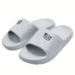 Men's Cartoon Print Slip On Platform Slides Unisex Casual Open Toe