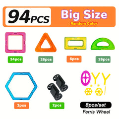 Magnetic Building Blocks Set Large Size Creative Construction Toys