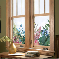 Colorful Flower Window Stickers Waterproof Static Cling