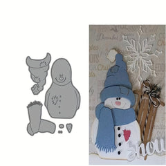 Christmas Snowman Metal Cutting Dies Stencil DIY Scrapbooking Embossing