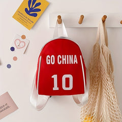 Mini School Bag Travel Backpack Number Print Snack Bag Letter Print Shell Bag