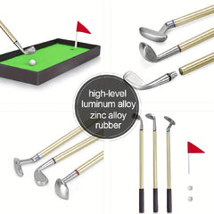 Golf Pen Set Mini Desktop Golf Ball Pen Gift For Desk Games Office & School