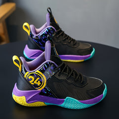 Boy's Basketball Shoes Non Slip Shock Absorption Sneakers