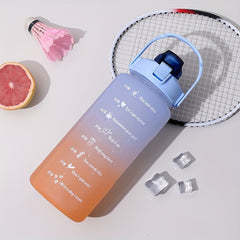 Gradient Water Cup Large Capacity Plastic Bottle for Outdoor Sports