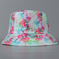 Floral Fisherman Hat & Watercolors Sun Hat for Women - Reversible Bucket Hat