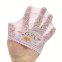 5 Pairs Cotton Cartoon Animal Mesh Socks For Newborn Baby Toddler Girls