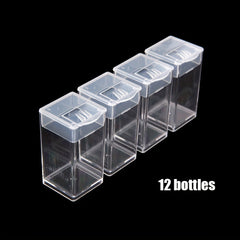 Clear Square Bottles Diamond Embroidery Storage Box Empty Bead Containers Holder