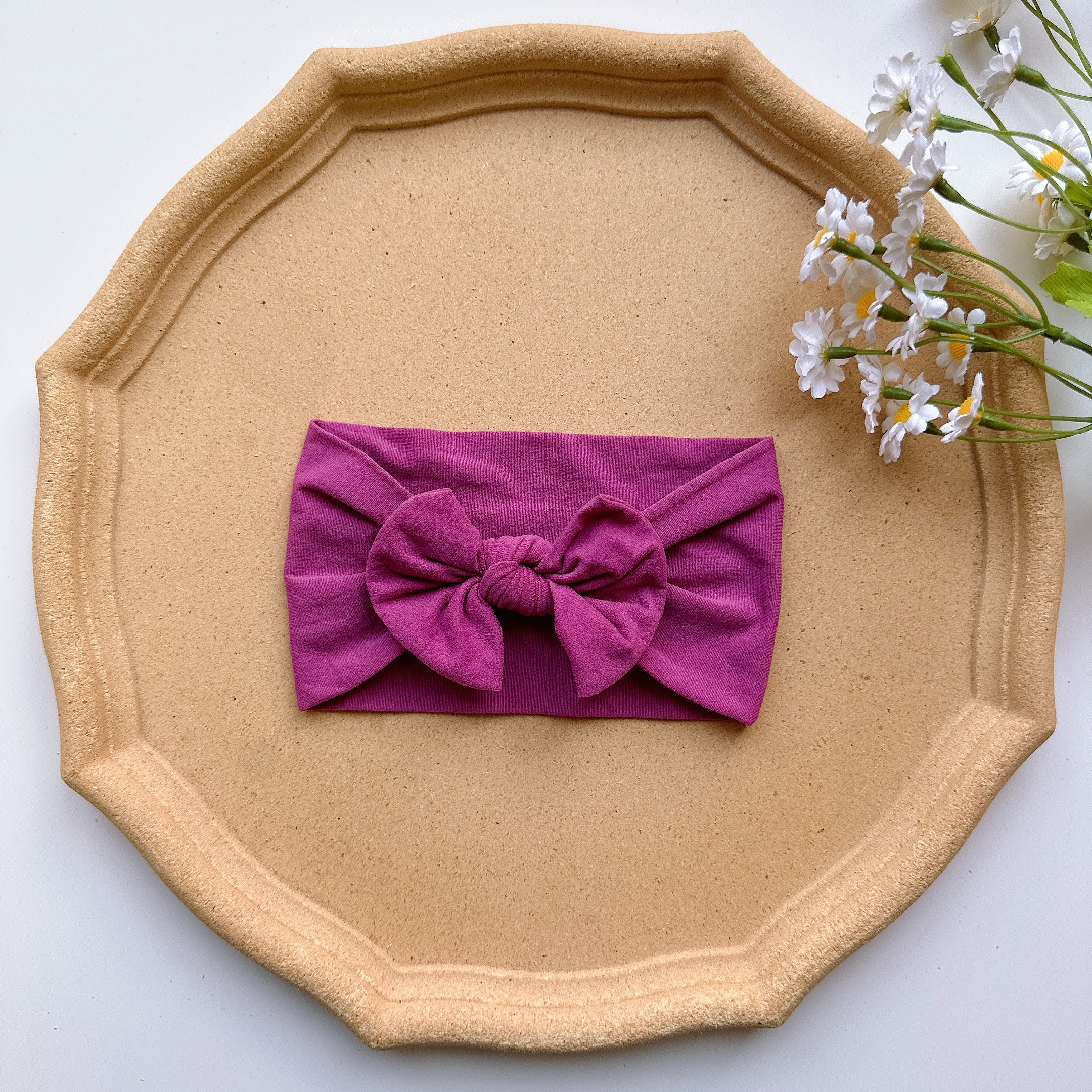 Nylon Soft Elastic Bow Headband for Baby