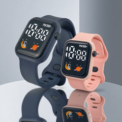 Square Astronaut Rocket Electronic Watch for Students