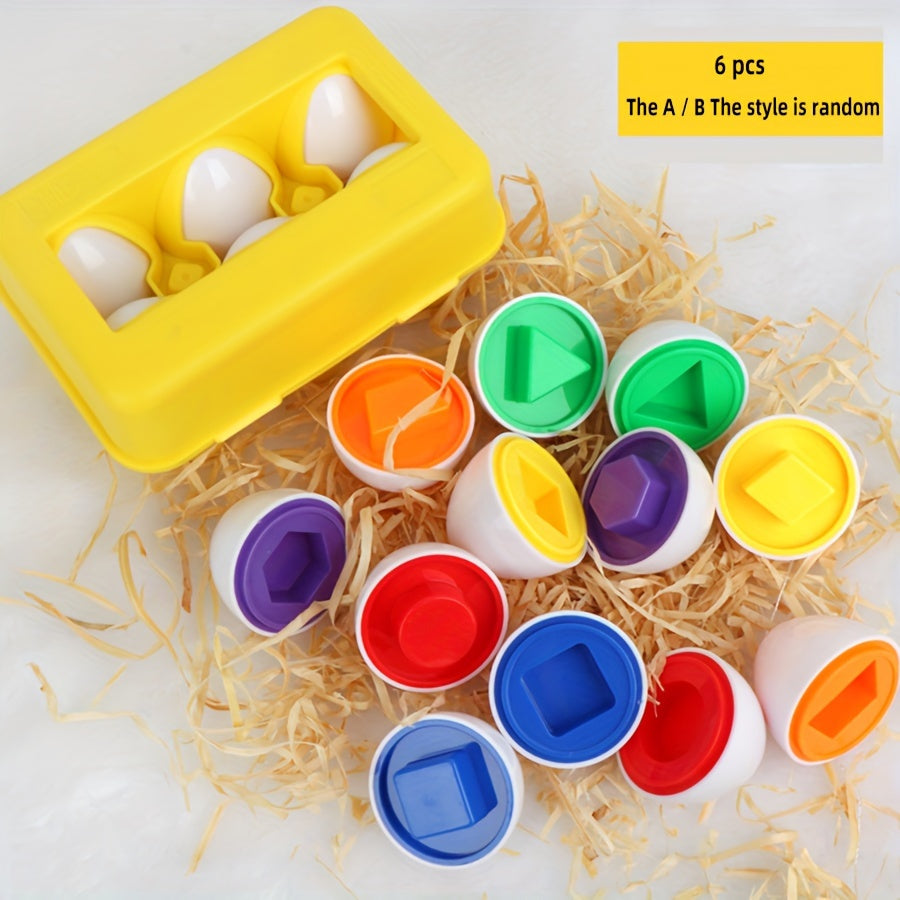 6 Pack Smart Egg Matching Game for Kids - Early Learning Toy