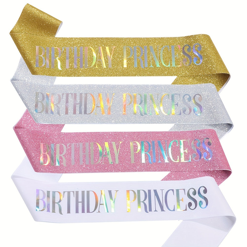 Golden Glitter Onion Shoulder Strap Princess Birthday Belt
