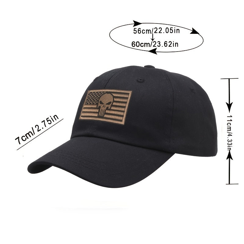 Skull Embroidery Patch Baseball Cap Cotton Sports Sun Hat Hip Hop Golf Dad Hats
