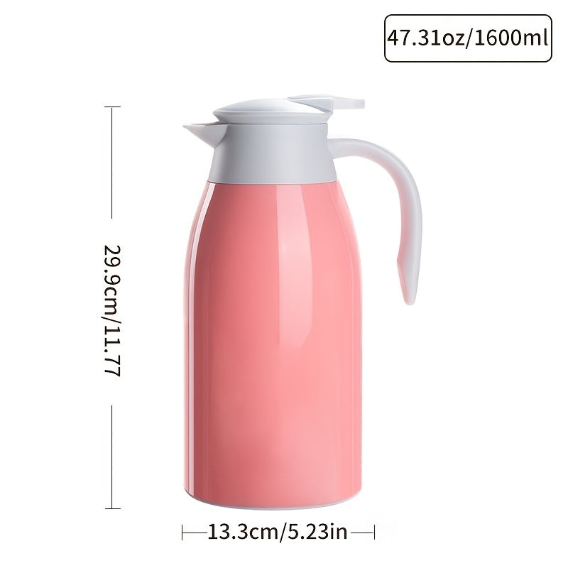 Pink Vacuum Coffee Pot 56oz Vacuum Water Bottle Household Kitchen Flask