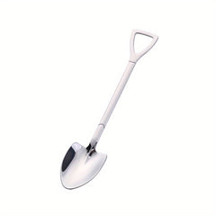 2pcs Stainless Steel Shovel Spoon Coffee Ice Cream Spoon Retro Square Spoon