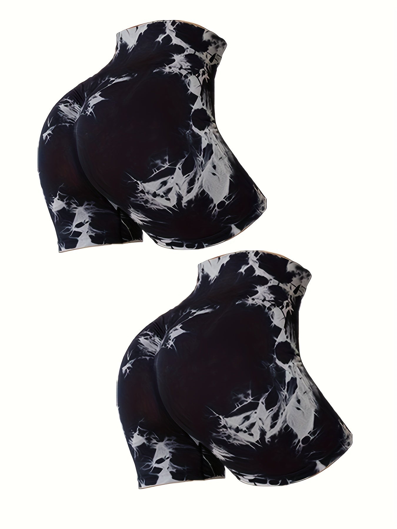 Tie Dye Quick Dry Sports Shorts High Waist Butt Lifting Running Summer Shorts