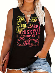 Punk T shirt Women's Plus Western Style Letter Print