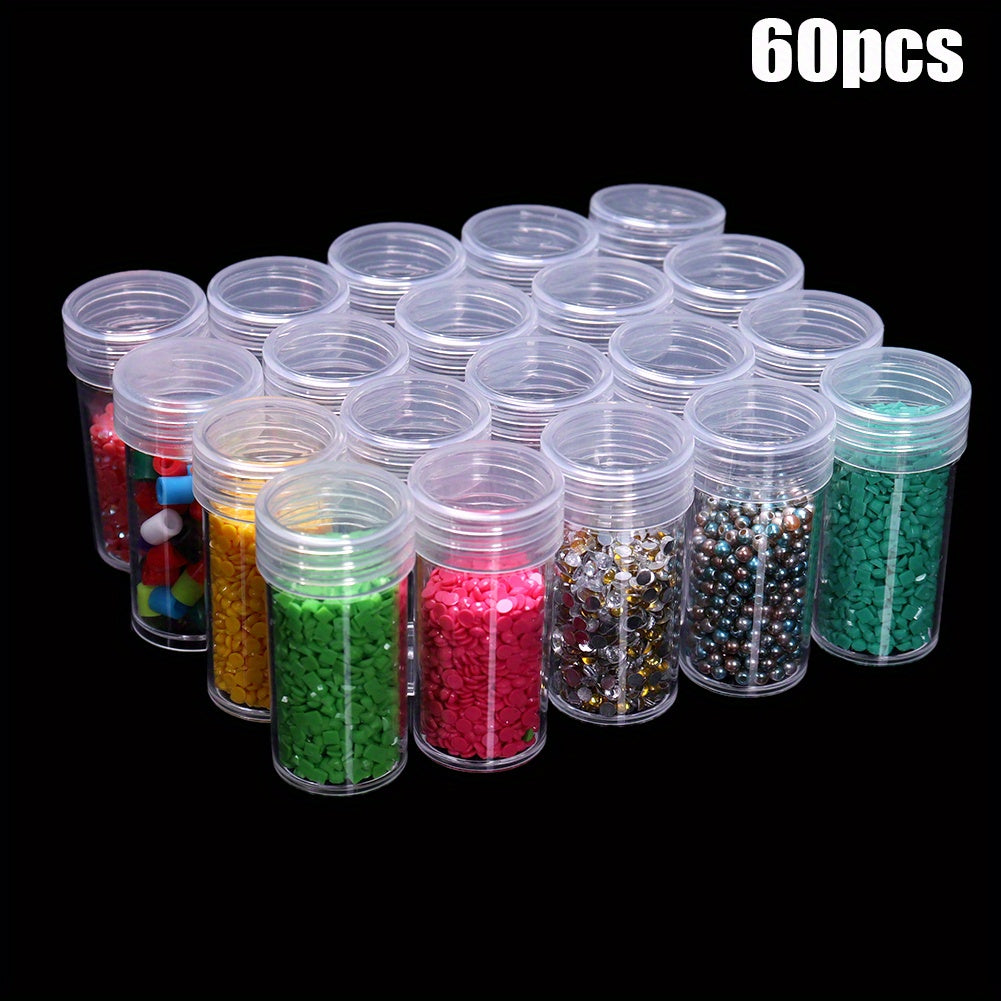 30-60pcs Mini Storage Bottle Diamond Painting Organizer DIY Rhinestone Art