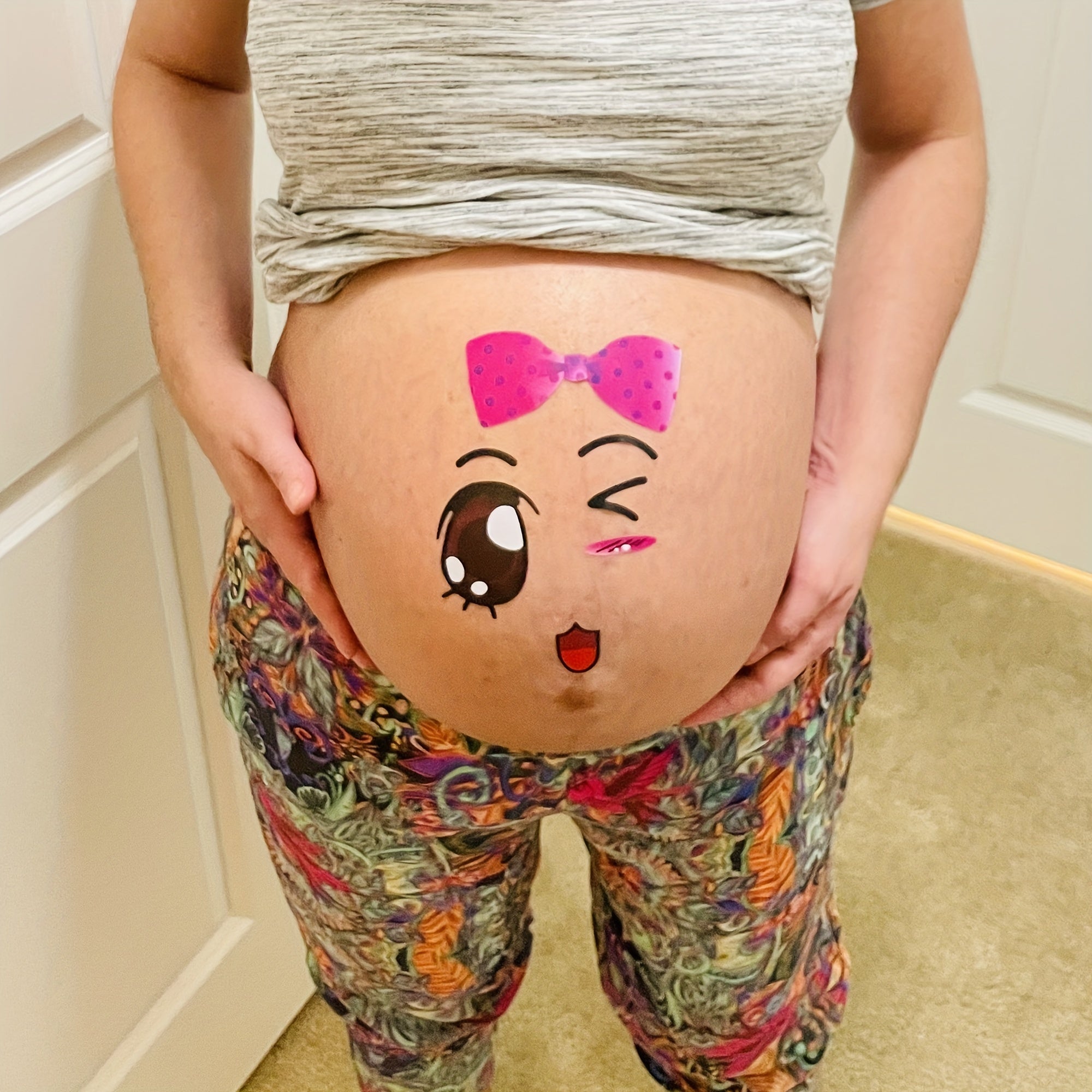 9pcs Funny Pregnancy Belly Stickers - MY & I'M HUNGRY Designs