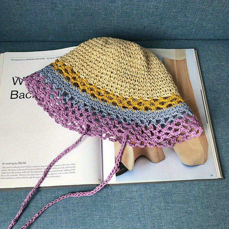 Breathable Straw Sun Hat Cloche Hats Travel Beach Cap