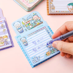 50 Sheets Cartoon Girl Sticky Notes for Decorating and Reminders