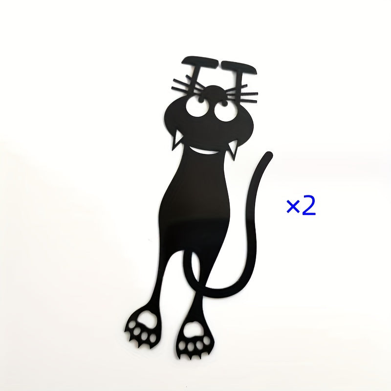 Acrylic Hollow Kitten Bookmark 2pcs
