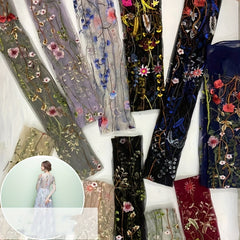 1pc Water Grass Embroidered Dress Fabric DIY Lace Fabric