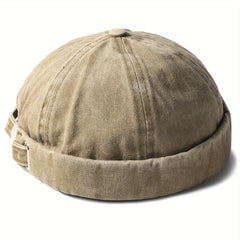 Washed Melon Leather Hat Hip Hop Hat Summer Beanie Hat