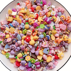 50 Mixed Small Flower Animal Resin Beads DIY Accessories