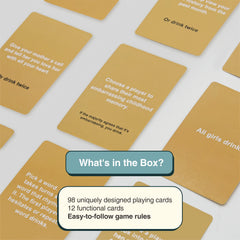 Drunk Challenge 110 Game Cards Hilarious Drinking Card Game Unforgettable Party