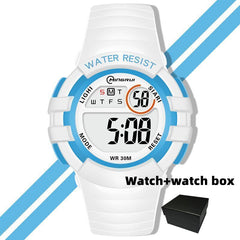 Kids Casual Waterproof Electronic Watch Soft Strap Wrist Watch