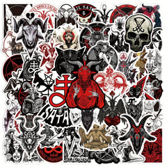 50pcs Devil Graffiti Stickers for Phone Case Skateboard Helmet Water