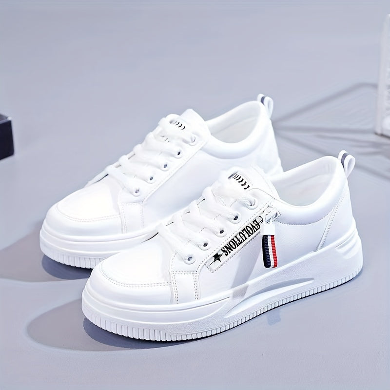 Women's Platform Skate Shoes Lace Up Low Top Sneakers