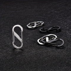 S Shape Carabiner Clips Snap Hooks Double Headed Keychain Buckles For Backpacks