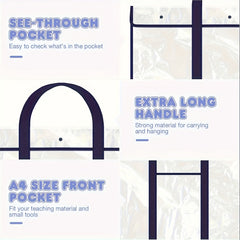 2pcs Large Poster Storage Bag Bulletin Board Holder Art Portfolio Organizer