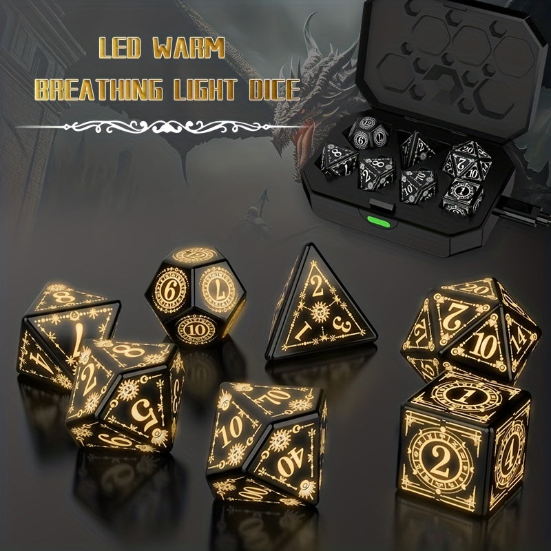 7pcs Faced Dice Led Light Dice Game Enhance Game Night