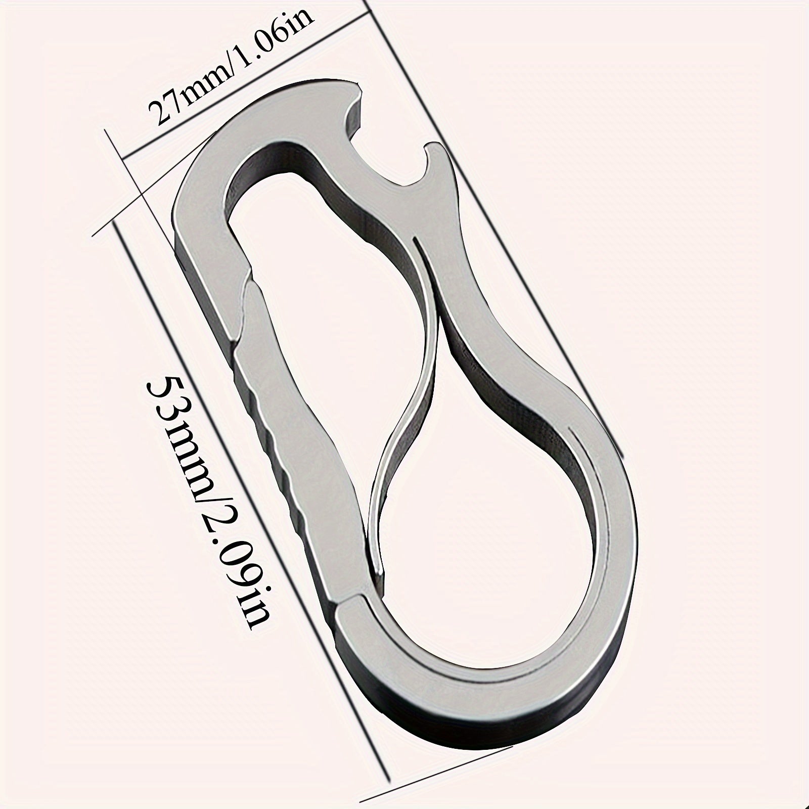 Stainless Steel Carabiner Keychain for Backpack