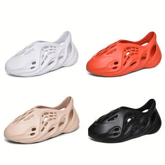 Unisex Hollow Out Closed Toe Foam Slides Clogs Non Slip Comfy Beach Sandals