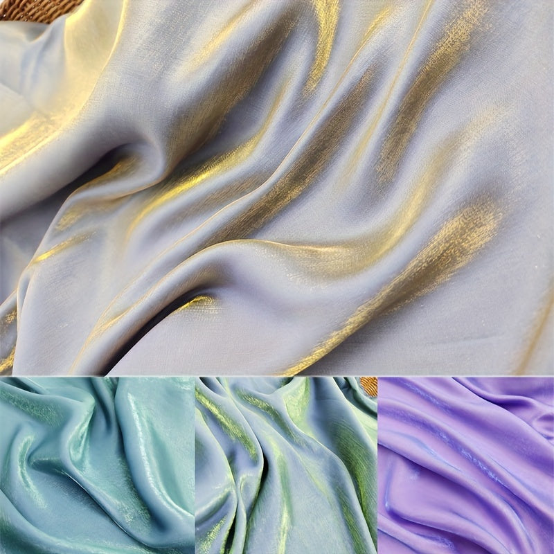 1pc Soft Glitter Satin Fabric Dress Wedding Skirt Craft DIY Doll Clothes Fabric