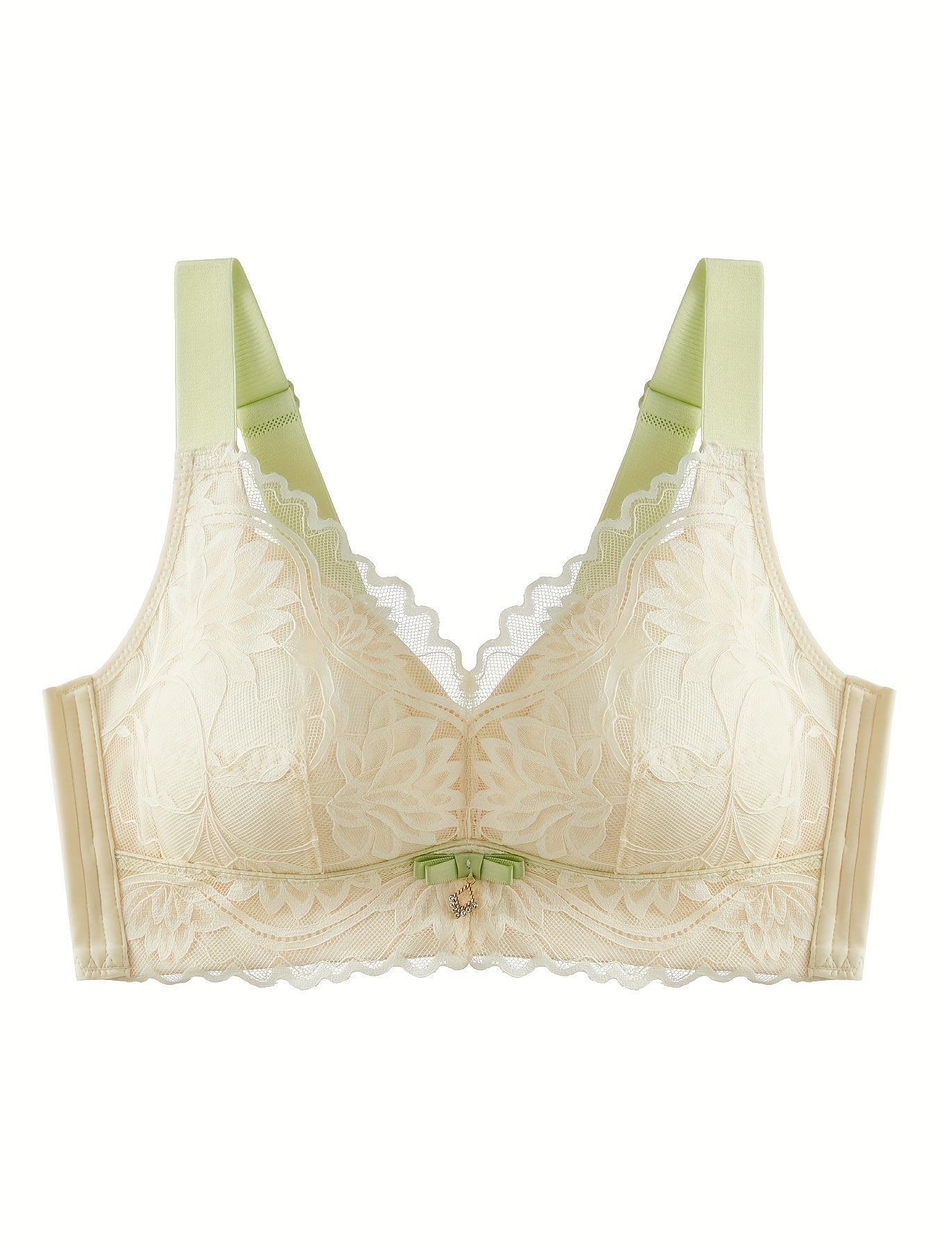 Floral Lace Wireless Push Up Bra Soft Comfortable Lingerie