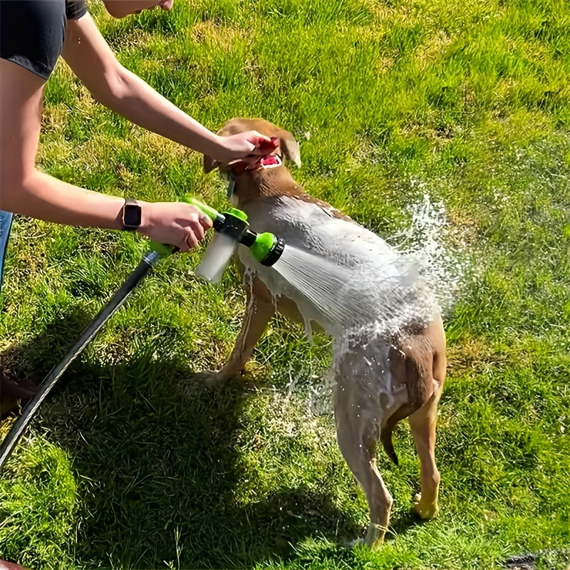 8-in-1 Outdoor Dog Washer & Garden Hose Nozzle