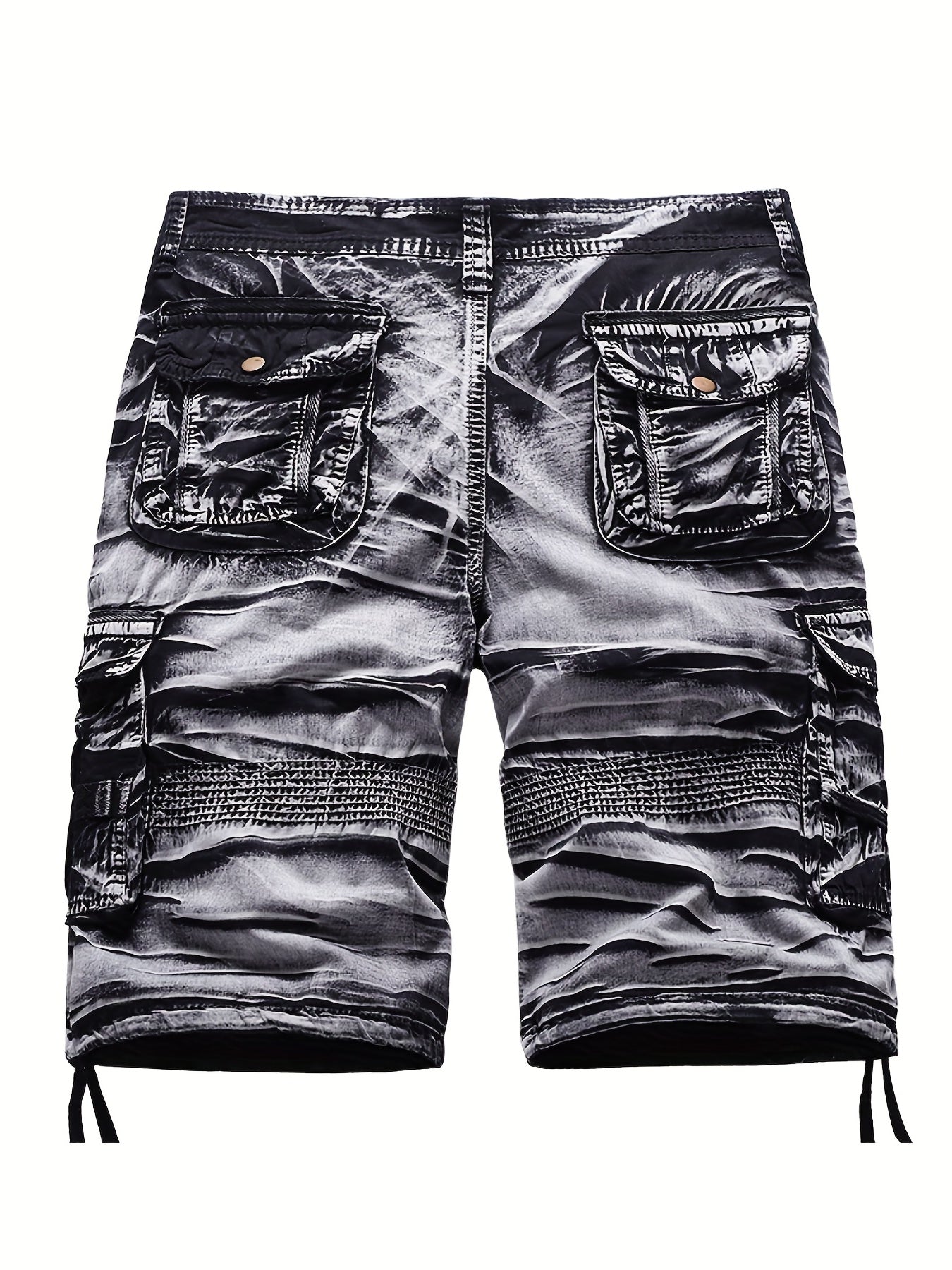 Men's Classic Cotton Cargo Shorts with Drawstring Waist